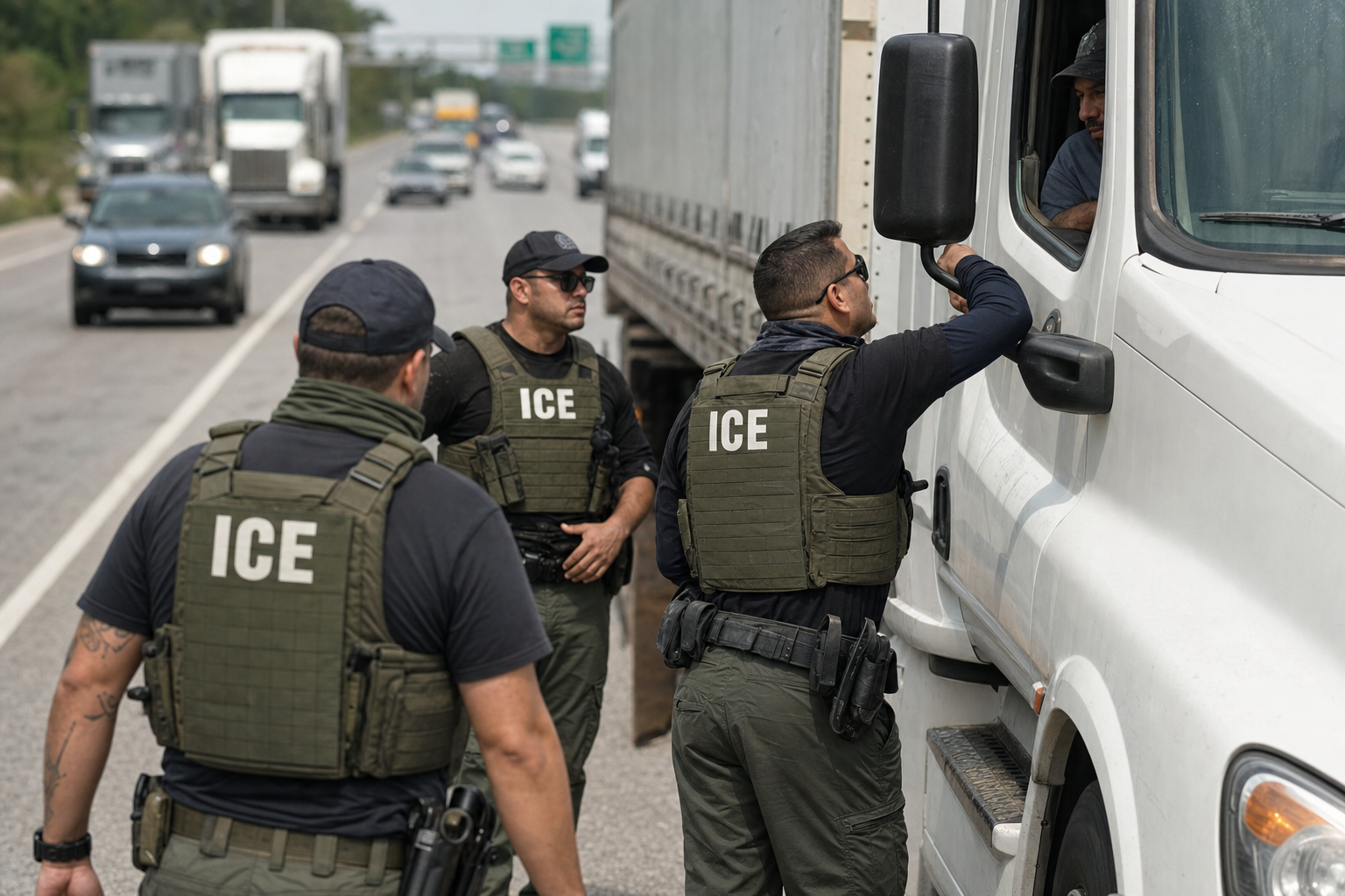 ICE uhapsio 114 osoba tokom patrola na I-26 i I-85 zbog lažnih vozača kamiona i imigracionih prekršaja - Balkan Truckers US
